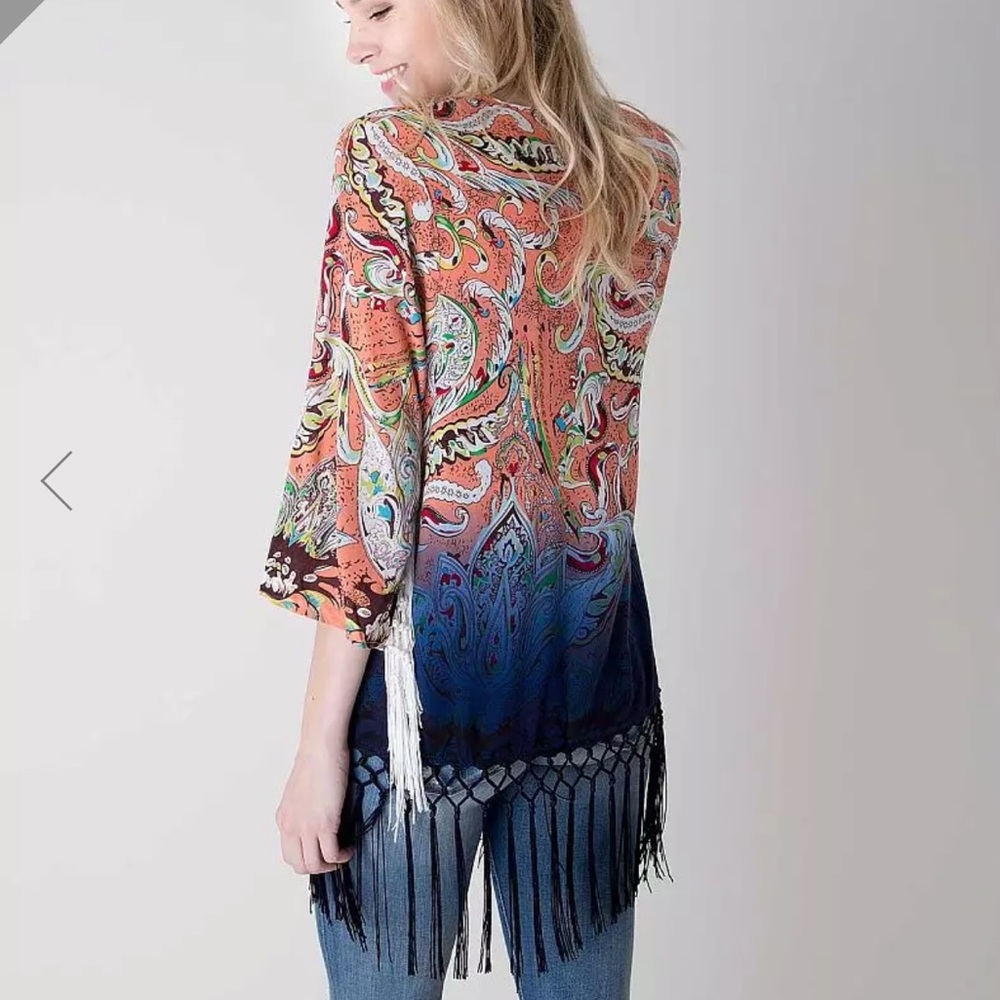 Gimmicks Printed Flyaway Cardigan
